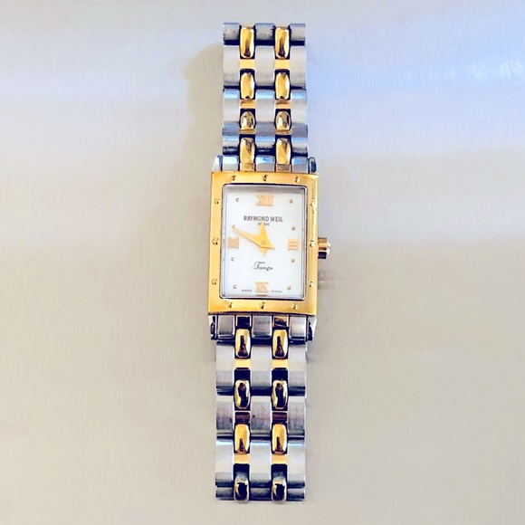 Raymond Weil 18K Gold Stainless Steel Tango Watches Mother of Pearl Ladies Watch - Picture 3 of 14